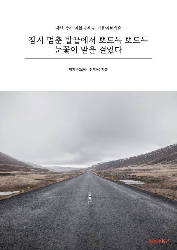 잠시 멈춘 발끝에서 뽀드득 뽀드득 눈꽃이 말을 걸었다 표지